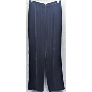 ANN TAYLOR Womens Pants - Black, Silk Blend, Velvet/Velour, Wide Leg, Size 8